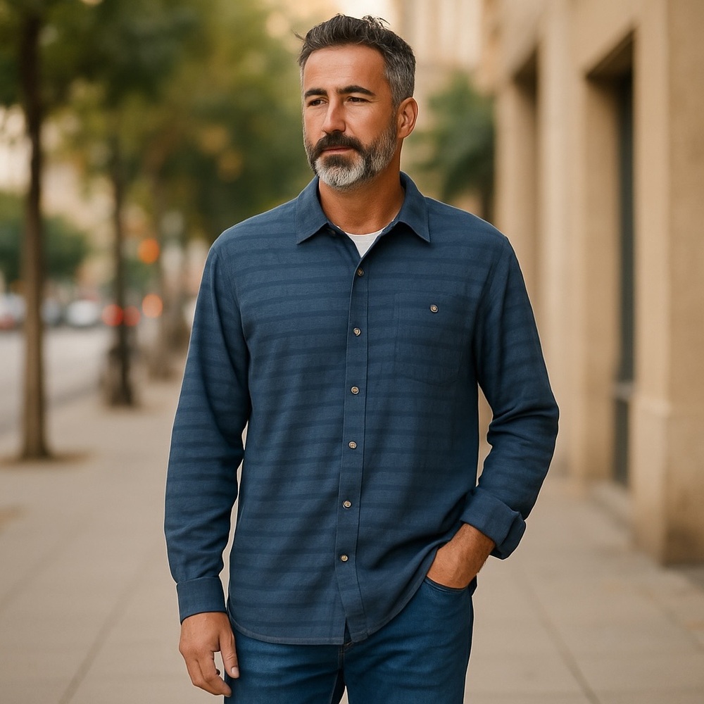 Tommy Bahama Blue Casual Button Down Shirt